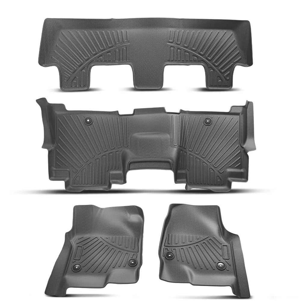 Set of 2 Rubber Floor Mats Liner for Ford Expedition & Lincoln Navigator