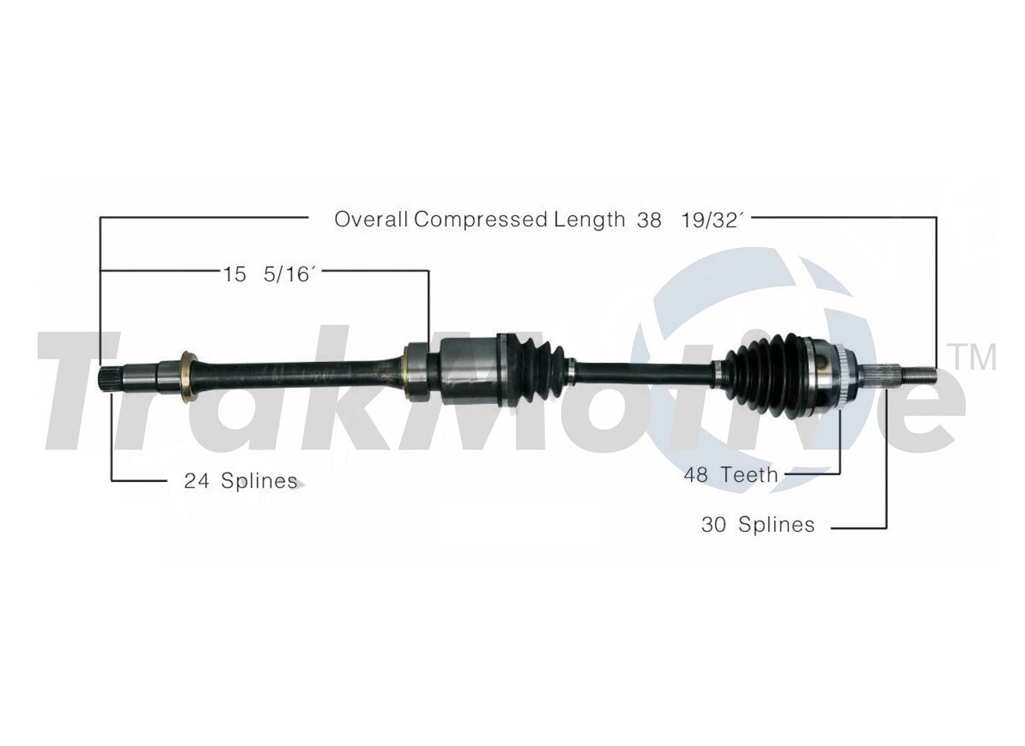 CV Axle Shaft for Toyota Highlander RX400h (2006–2008)