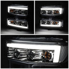 LED DRL Quad Projector Headlight Lamps for Silverado 1500 (2019–2021)