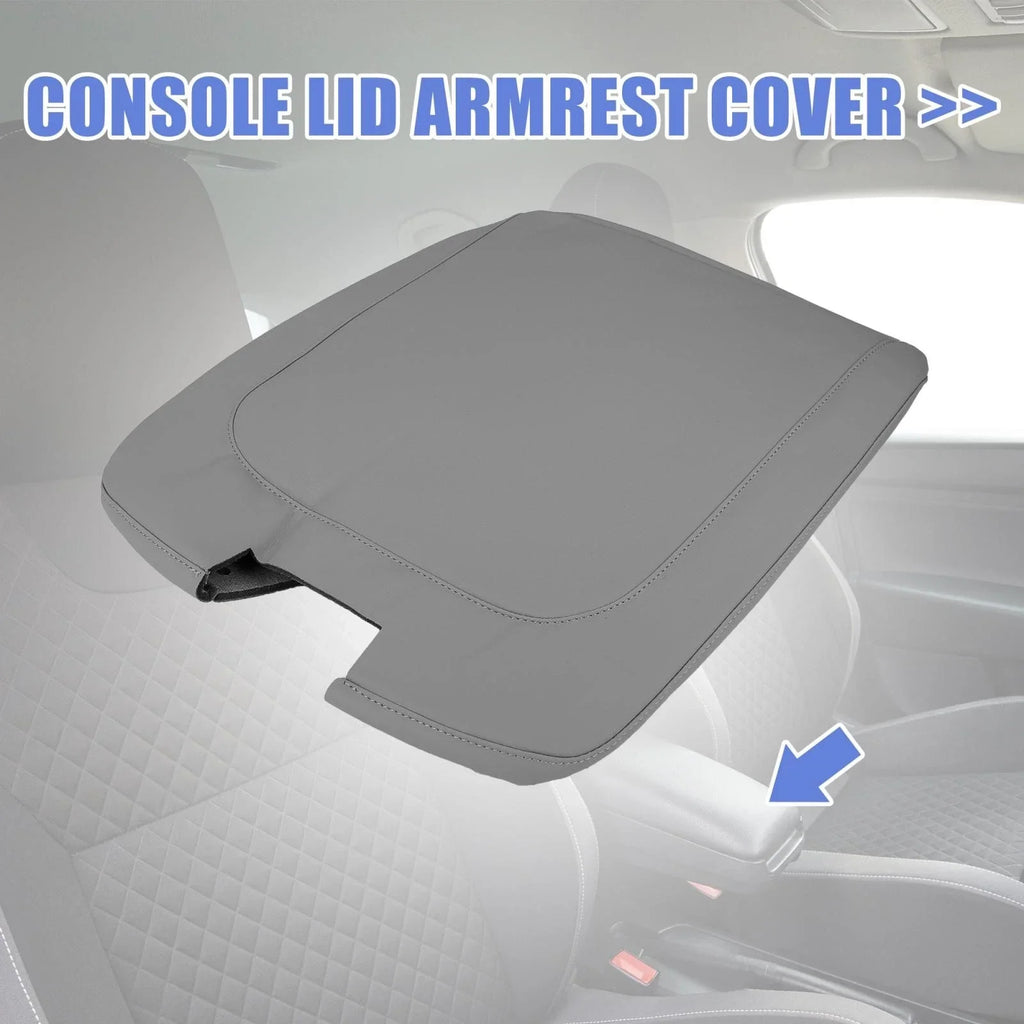 Center Console Lid Armrest Cover for Dodge Ram 2013-2018 Gray