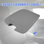 Center Console Lid Armrest Cover for Dodge Ram 2013-2018 Gray