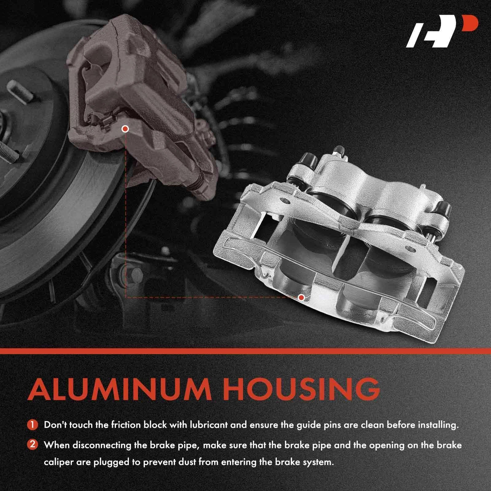 6x Front Disc Brake Caliper & Ceramic Brake Pad for Jeep Grand Cherokee (1993–2021)
