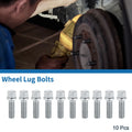10 Pcs M14x1.5mm Ball Seat Wheel Lug Bolt 40mm Shank for Volkswagen Audi 