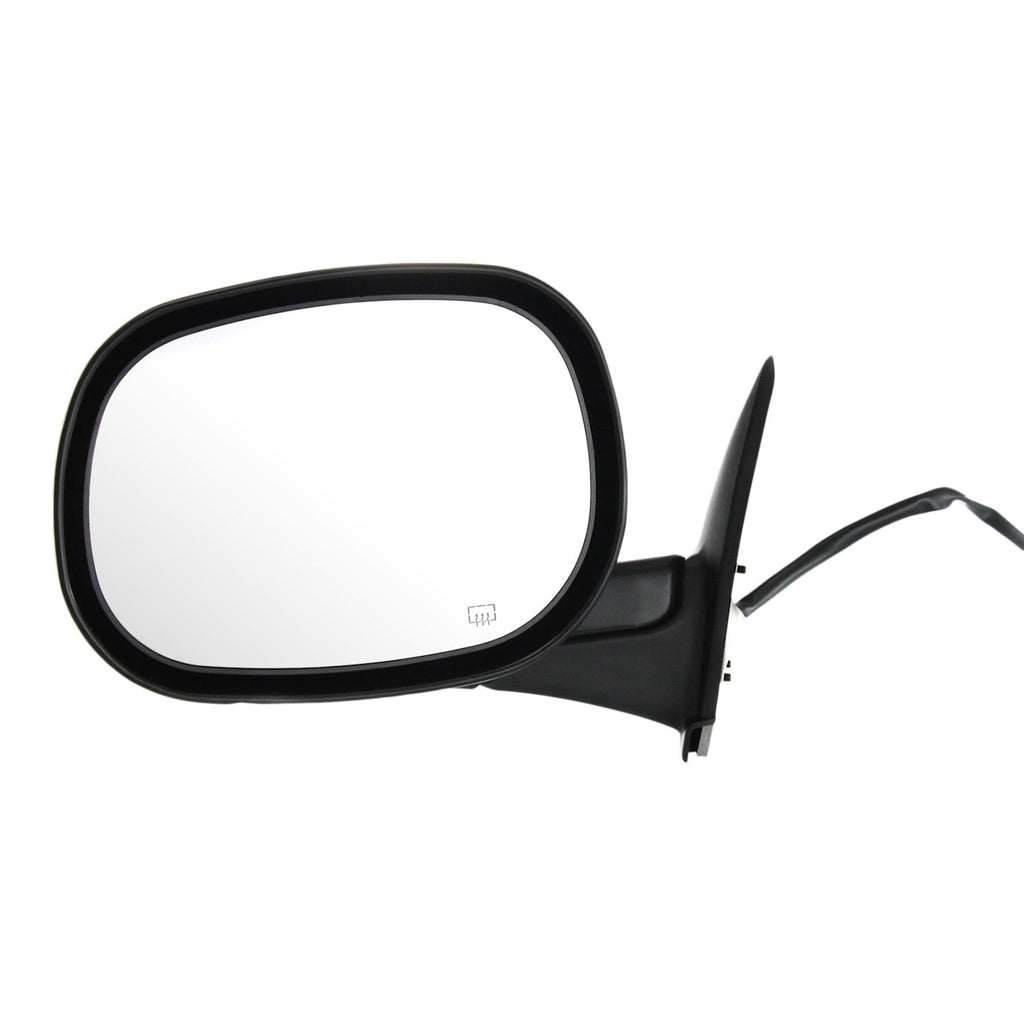 Power Mirror for Dodge Ram 1500 (1998–2001) Left Manual Fold Heated Black