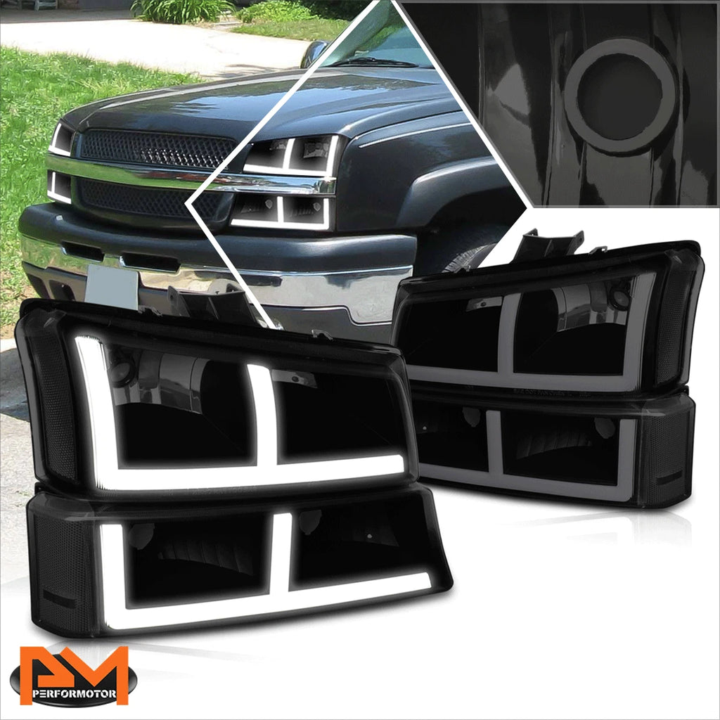 OE Style LED DRL Headlights for Silverado 1500 2500 3500 (2003–2006)