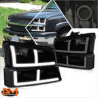 OE Style LED DRL Headlights for Silverado 1500 2500 3500 (2003–2006)
