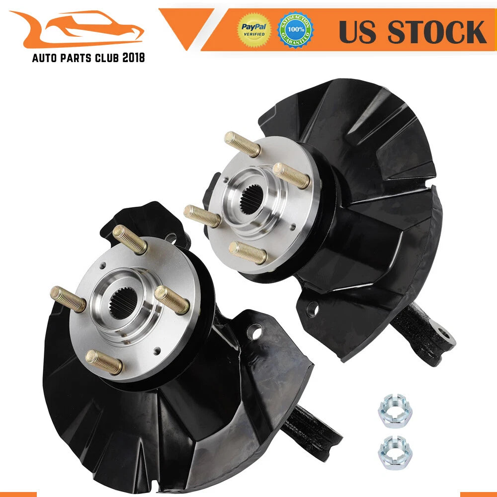 2 Front Wheel Hub Bearing Steering Knuckle for Hyundai Accent (2006–2011)