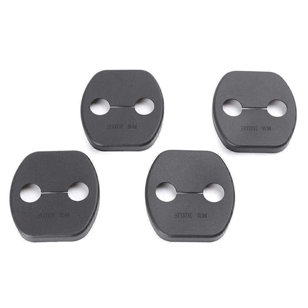 Set of 4 Door Lock Cover Pad Guard for Nissan Qashqai (2008–2013) Black