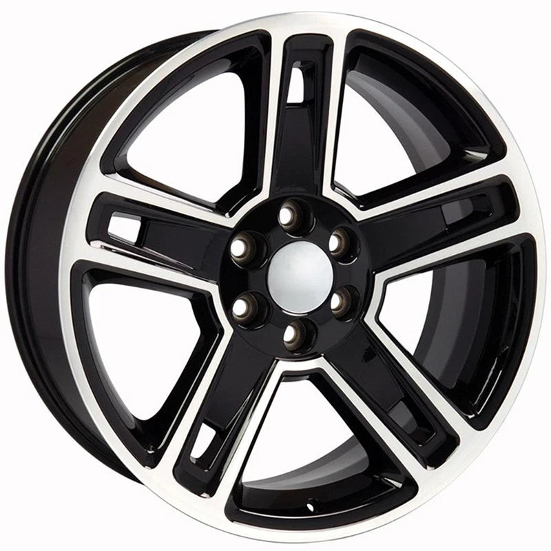 Machined Black Wheel 22 Inch for 1988–2000 Chevy C2500