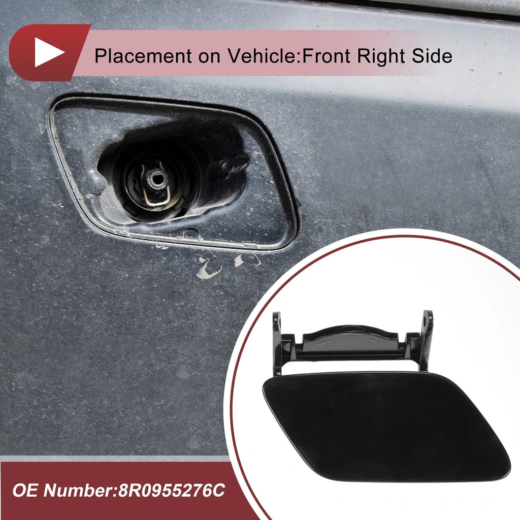 Washer Nozzle Cover Cap for Audi Q5 (2013–2017) 1 Pcs Black