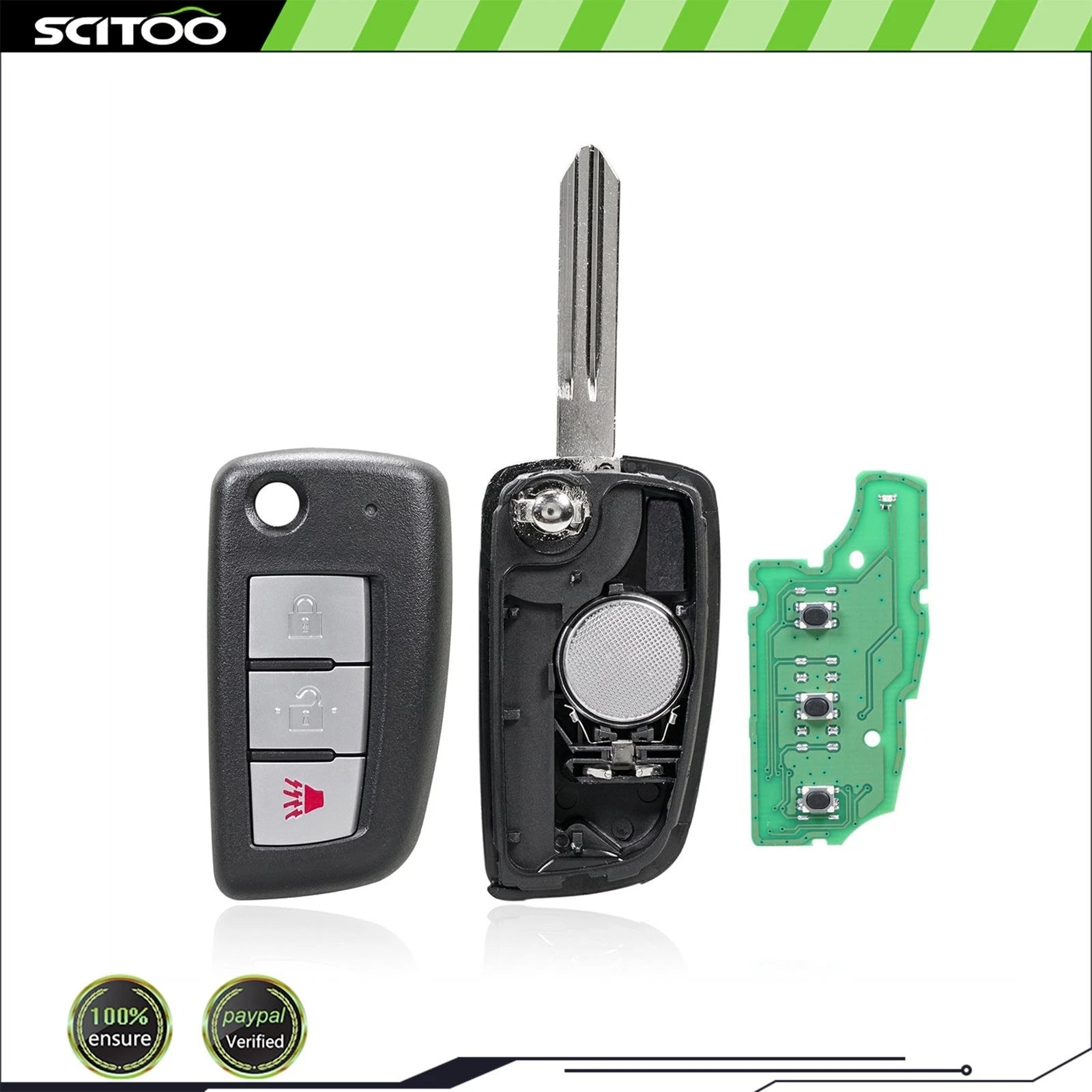 2Pcs Remote Key Fob for Nissan Murano (2003–2008) KBRASTU15