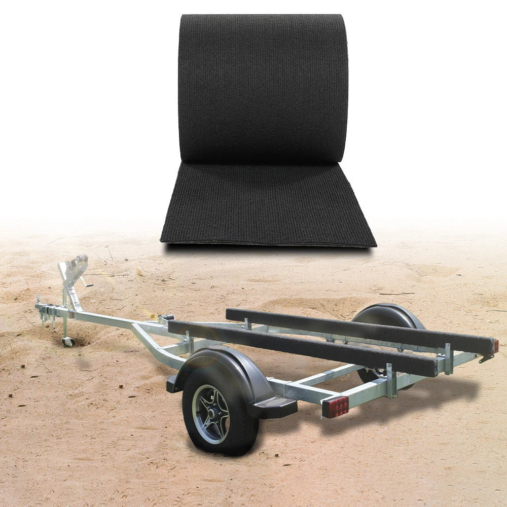 Ribbed Bunk Carpet for Marine Boat Trailer (9" x 50') - Black