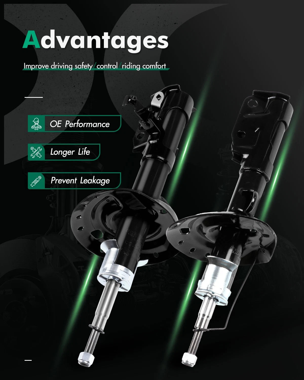 Front Pair Shocks & Struts for Honda Fit (2009–2013)