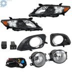 Set of 2 Fog Lights and Headlights Assembly for Toyota Camry (2010–2011)