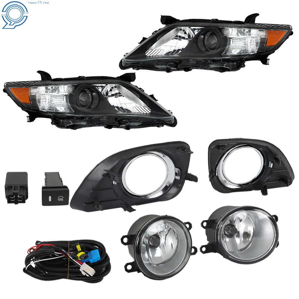 Set of 2 Fog Lights and Headlights Assembly for Toyota Camry (2010–2011)