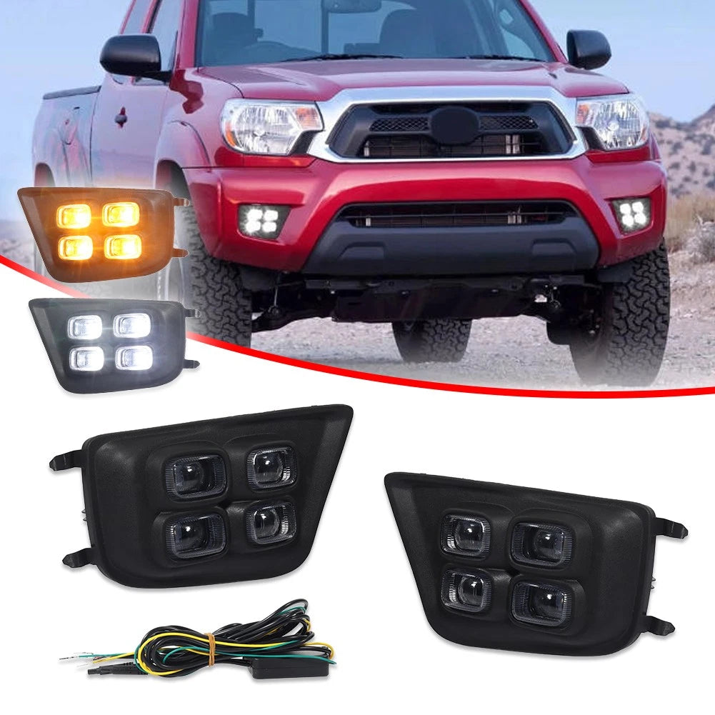 LED Fog Light Bezel Assemblies for Toyota Tacoma (2012–2015)