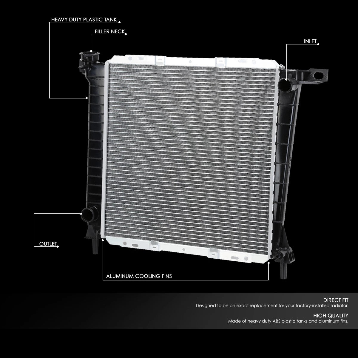 Aluminum Cooling Radiator for Ford Ranger/Explorer (1985–1994) DPI 897