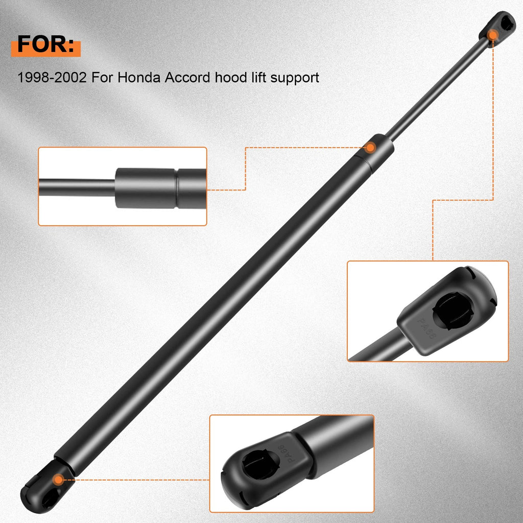 2 Front Hood Lift Support Shocks for Honda Accord (1998-2002)