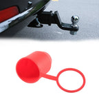 Tow Bar Ball Cover for Caravan Trailer (Soft PVC, Red)