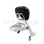 Chrome Sissy Bar Passenger Backrest Pad for Harley Sportster (2004–2016)