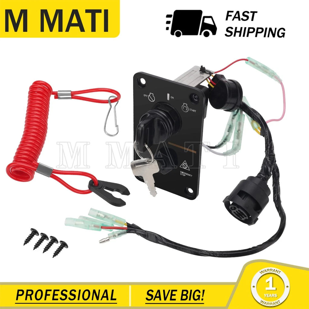 Key Switch Assembly Panel 704-82570-12-00 for Yamaha Outboard (Single Engine)