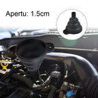 Car Funnel for Universal Use (Collapsible, Silicone, Black)