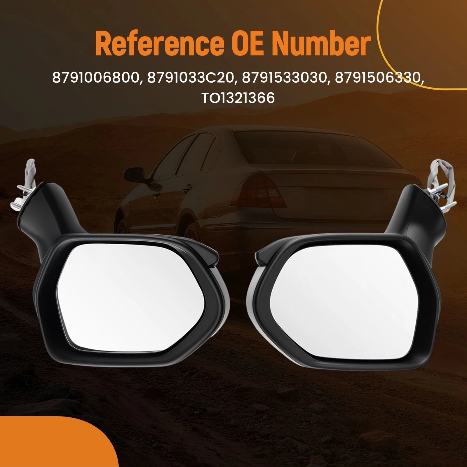 Power Side View Mirror for Toyota Camry XLE (2018–2024) 8794033C20 Chrome
