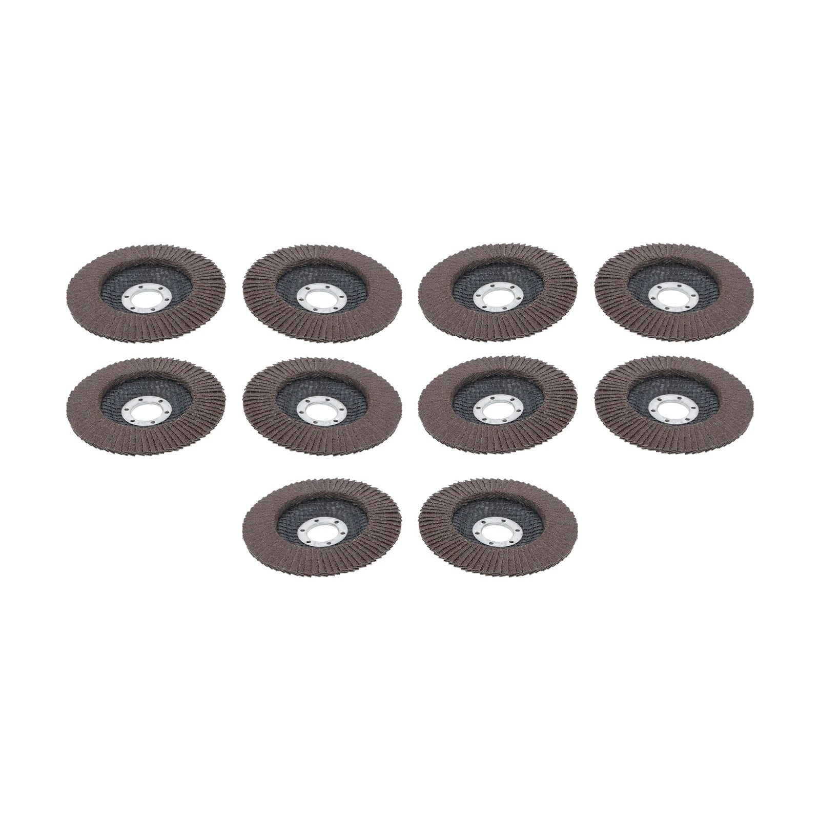 Set of 10 Flap Discs 4.5" 40 Grit for Sanding and Grinding