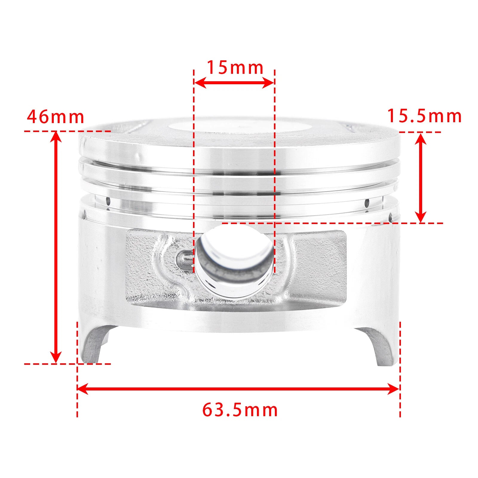 Cylinder Piston Top End Kit for Chinese 200cc ATV Quad Dirt Bike (Loncin CG200 A9)