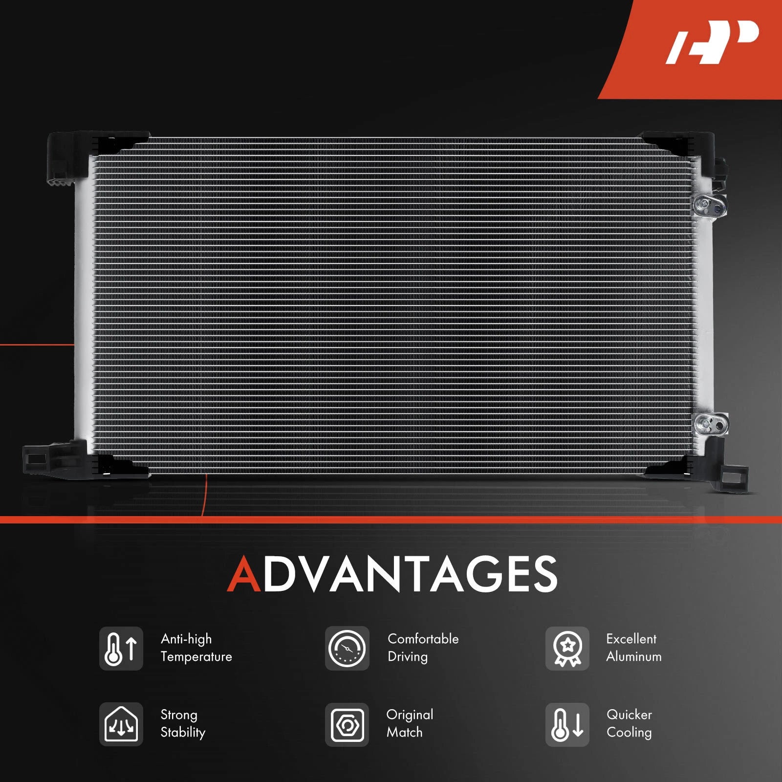 A/C Condenser w/ Bracket for Toyota Prius Prime (2017-2022)