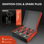 6X Ignition Coils & 6X Iridium Spark Plugs for Jeep Dodge Ram 1500 (2002–2023)