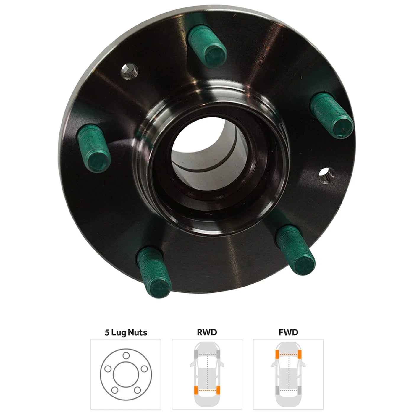 Wheel Hub for Mazda MPV (2000–2006) Rear with Bearing 4-Wheel ABS
