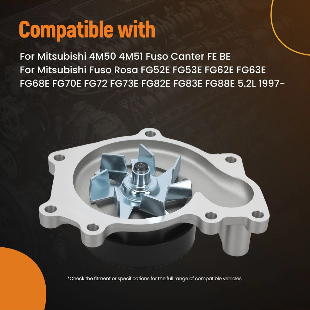 Coolant Pump Assembly for Mitsubishi Fuso Rosa (2000-2018) W/Gasket