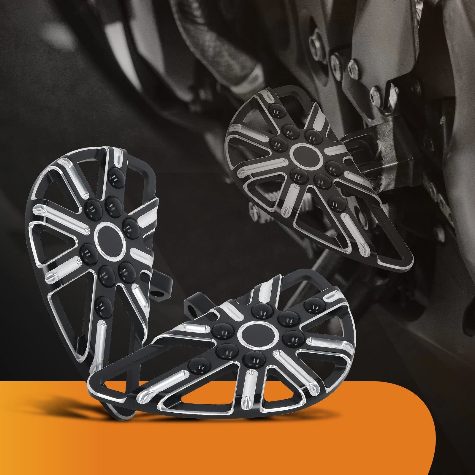 Foot Pegs for Harley Touring Street Glide FLHX (1986–Present) Black