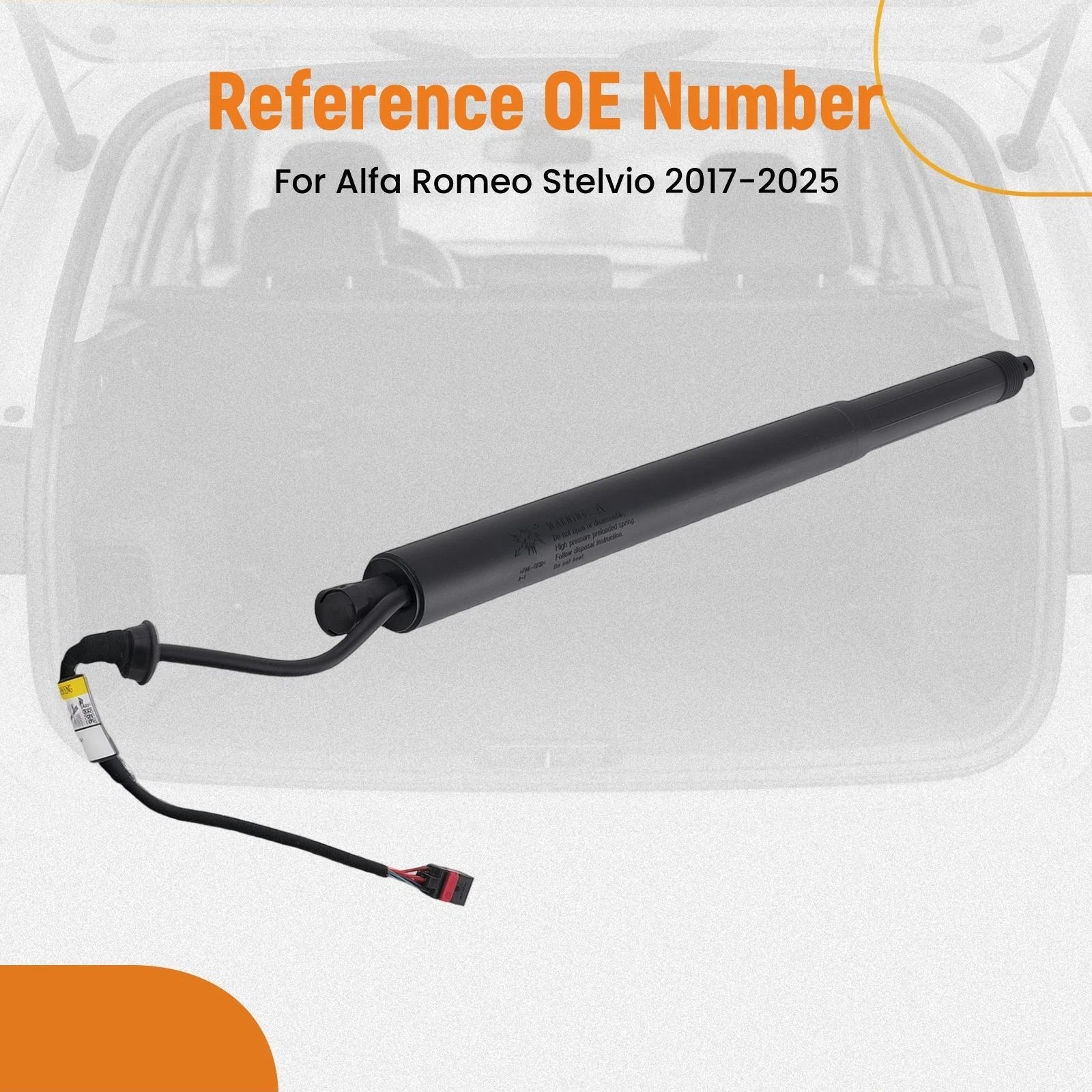 Set of 2 Rear Power Lift Trunk Support Shocks for Alfa Romeo Stelvio (2017–2025)