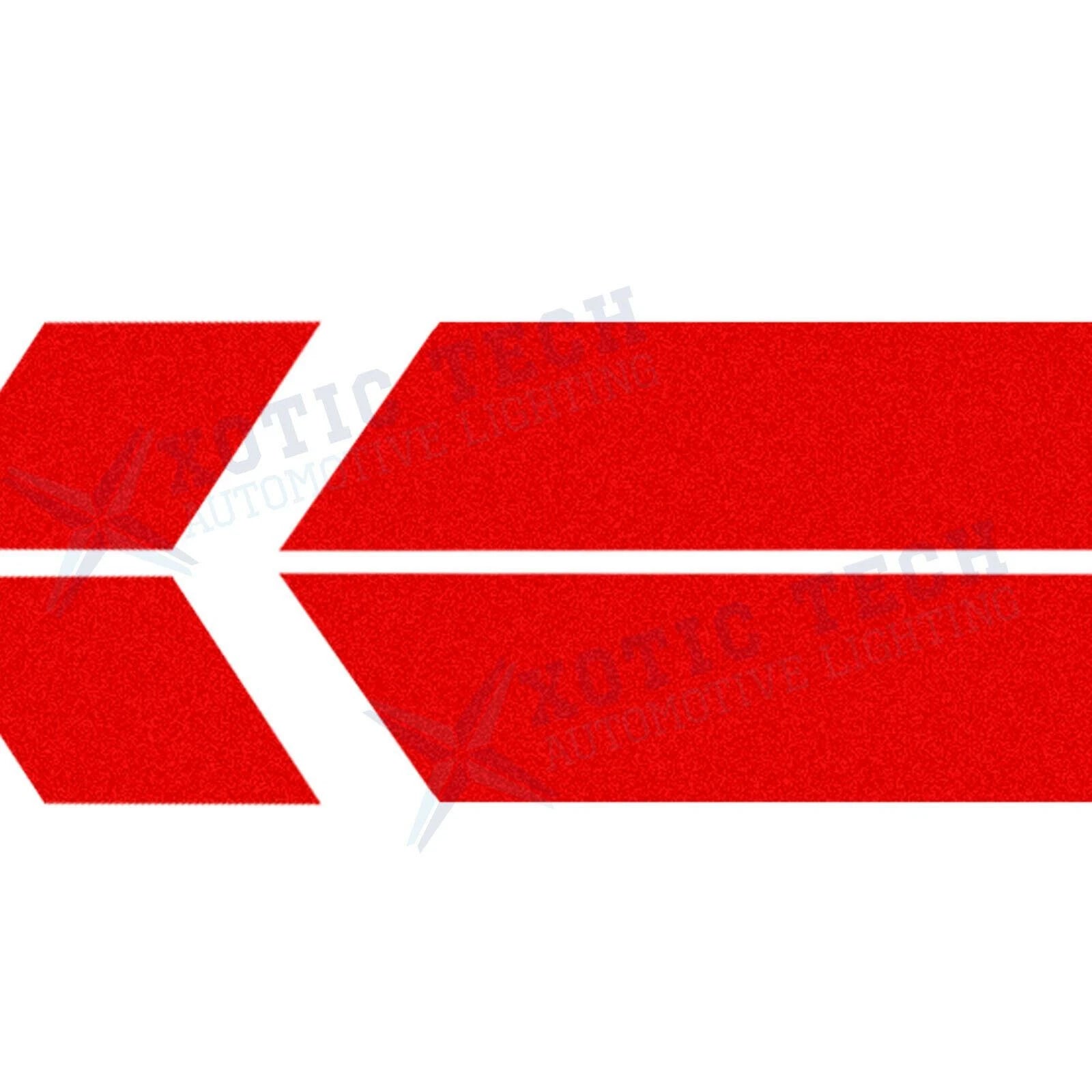 Universal Front Fender Reflective Stripe Stickers for Racing Style Red (-)
