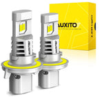 H13 9008 LED Headlight Bulbs for Cars (6500K White, Set of 2)