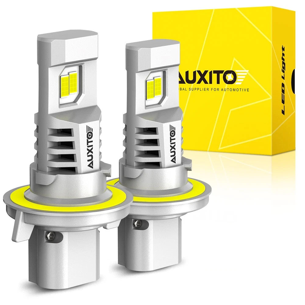 H13 9008 LED Headlight Bulbs for Cars (6500K White, Set of 2)