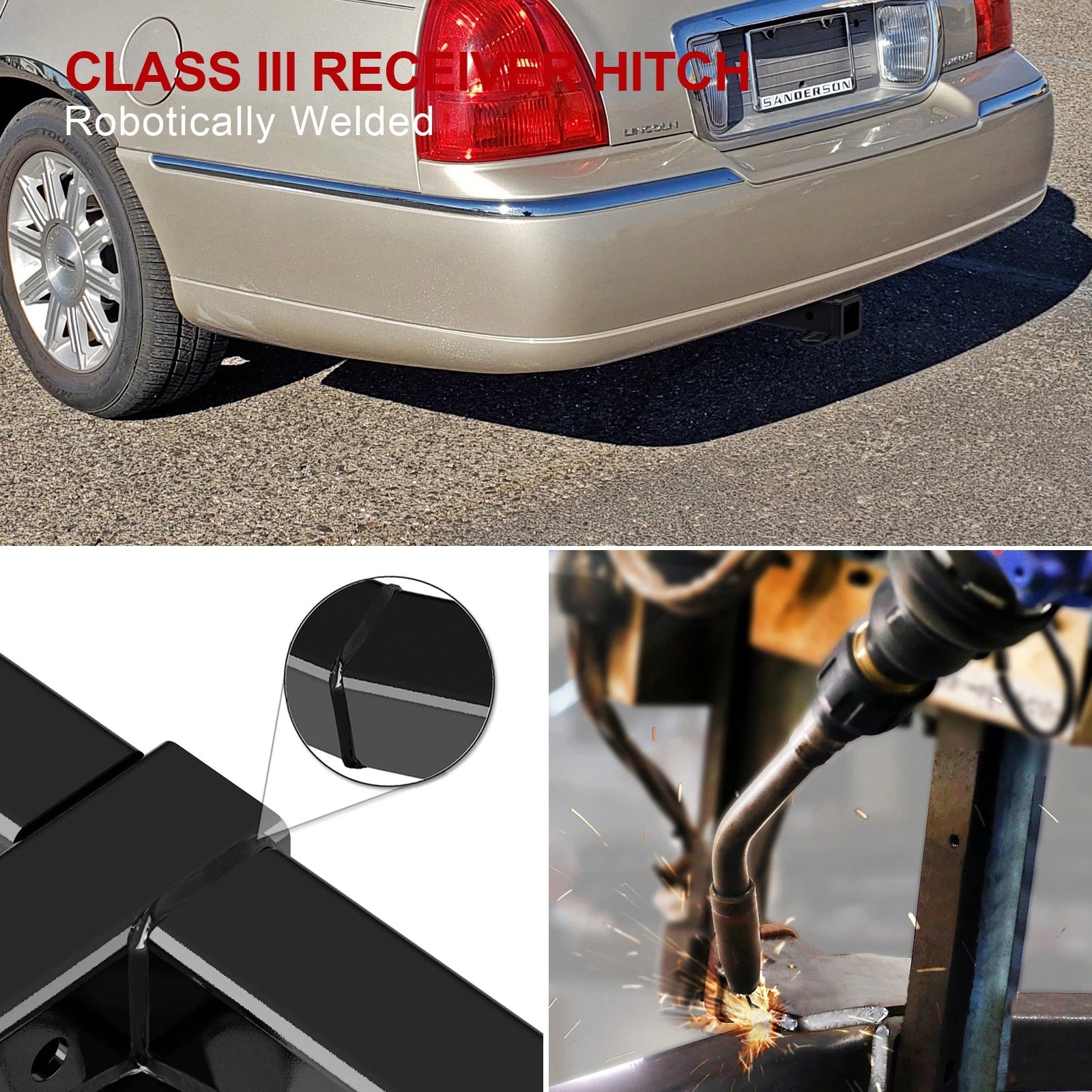 2 Inch Trailer Hitch Receiver for Lincoln Town Car (1981-2011)