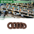 Set of 5 Oil Seals FKM Rubber 22x42x10mm for High Pressure