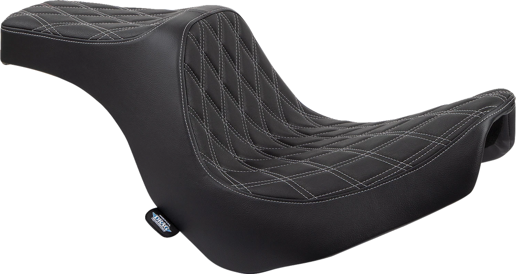 Predator III 2-Up Seat for Harley Davidson (2000–2023) - Double Diamond - Black/Silver