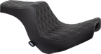 Predator III 2-Up Seat for Harley Davidson (2000–2023) - Double Diamond - Black/Silver