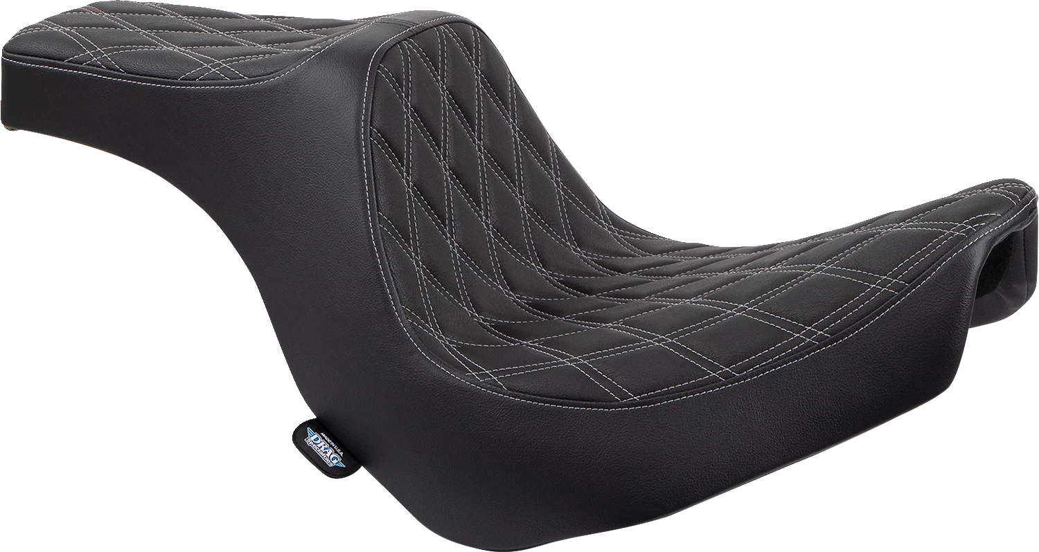Predator III 2-Up Seat for Harley Davidson (2000–2023) - Double Diamond - Black/Silver