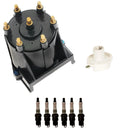 Distributor Rotor Cap & Spark Plugs Kit for Buick Cadillac Chevy Pontiac (V6)