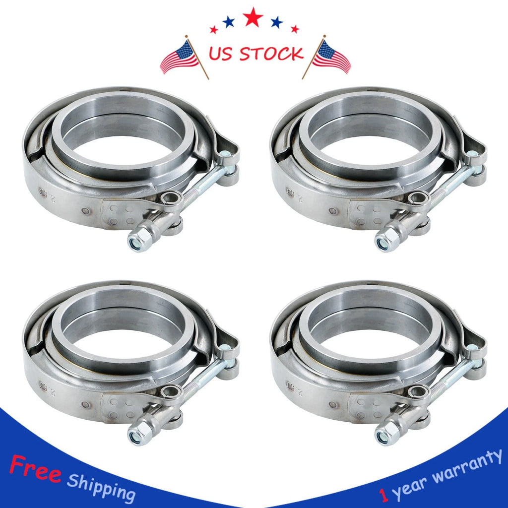2.25 Inch V Band Clamp with Flange for Exhaust Downpipe (Universal)