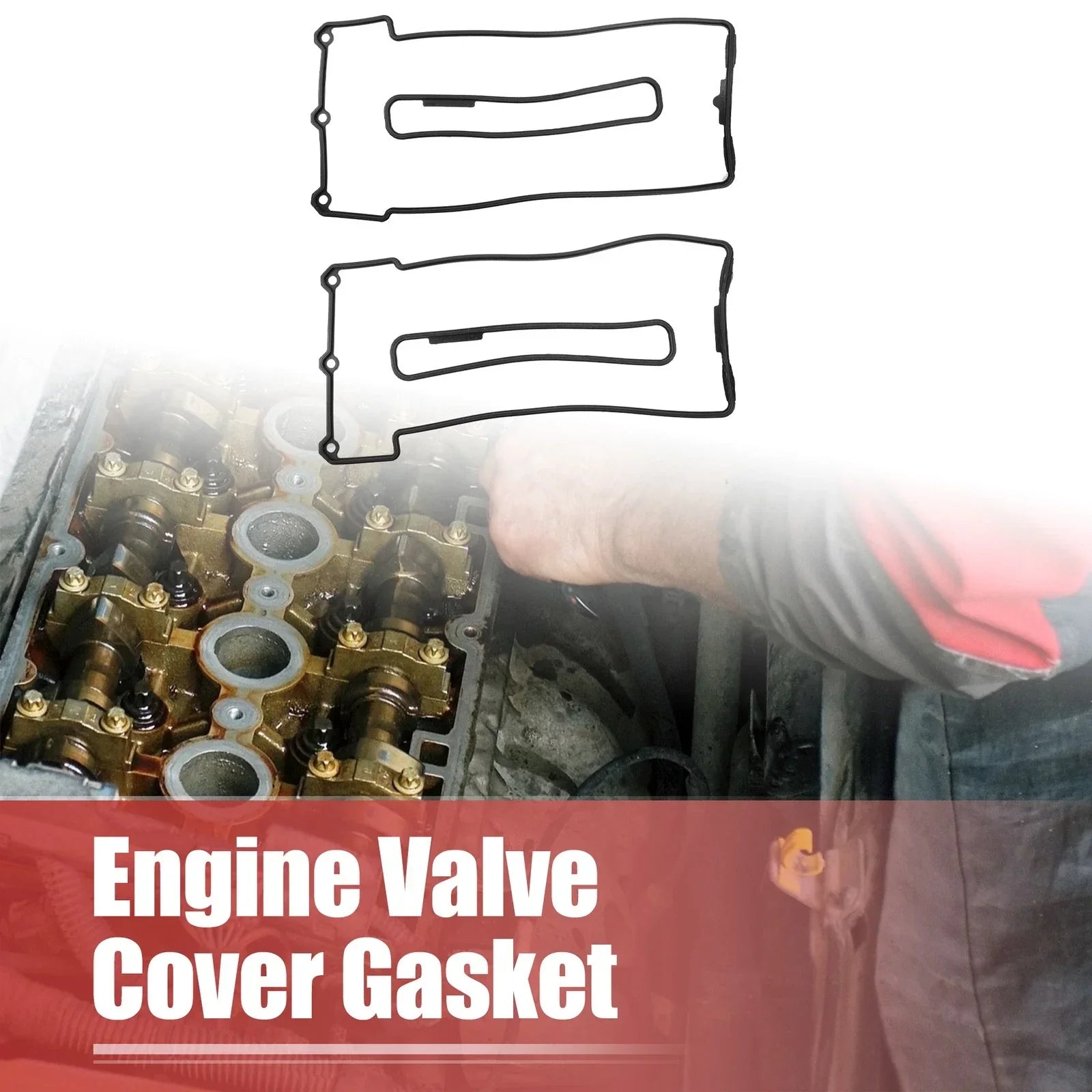 Set Engine Valve Cover Gasket for BMW 540i Base
