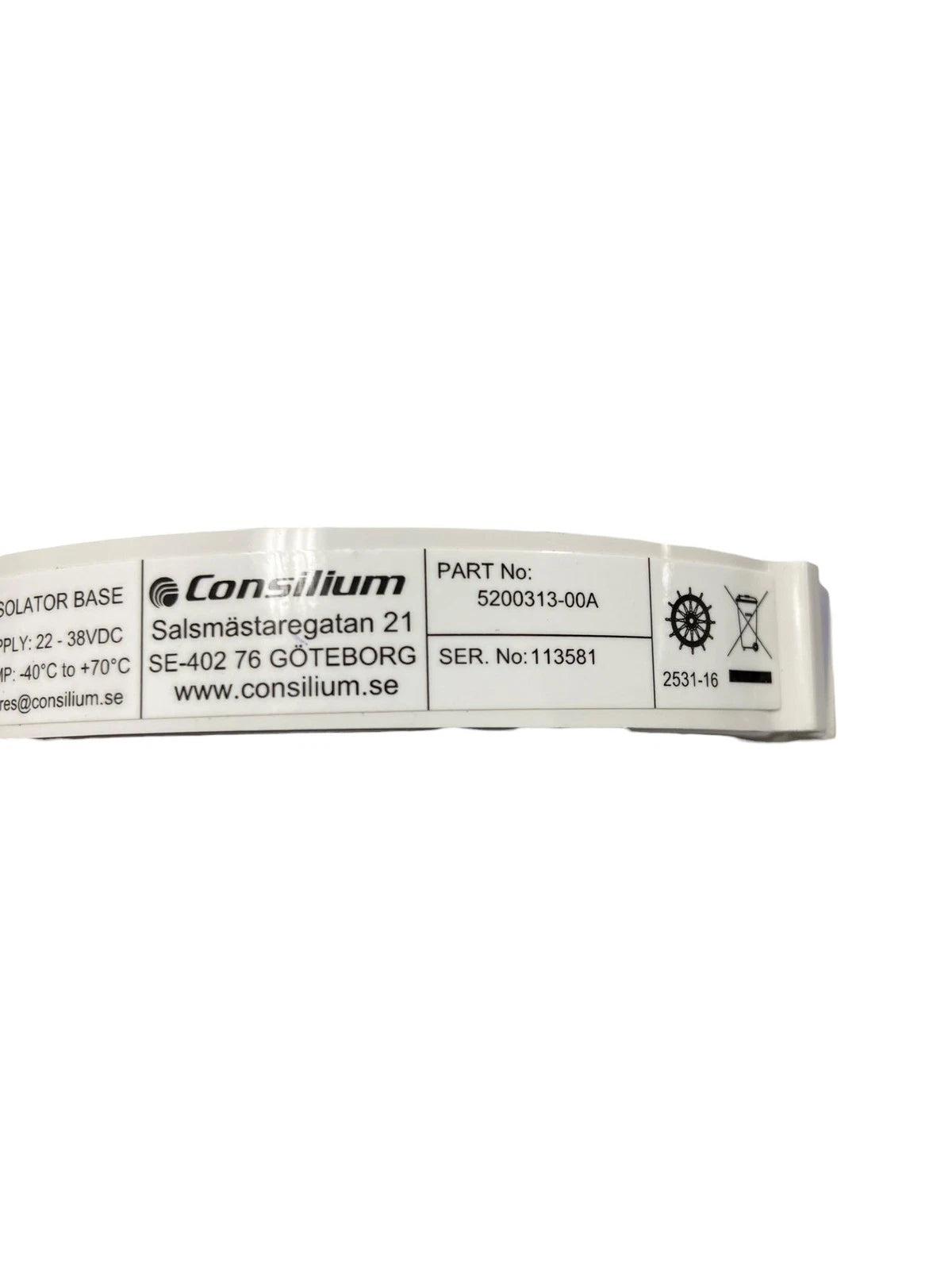 Detector Base for Consilium UB-6-SCI (5200313-00A)
