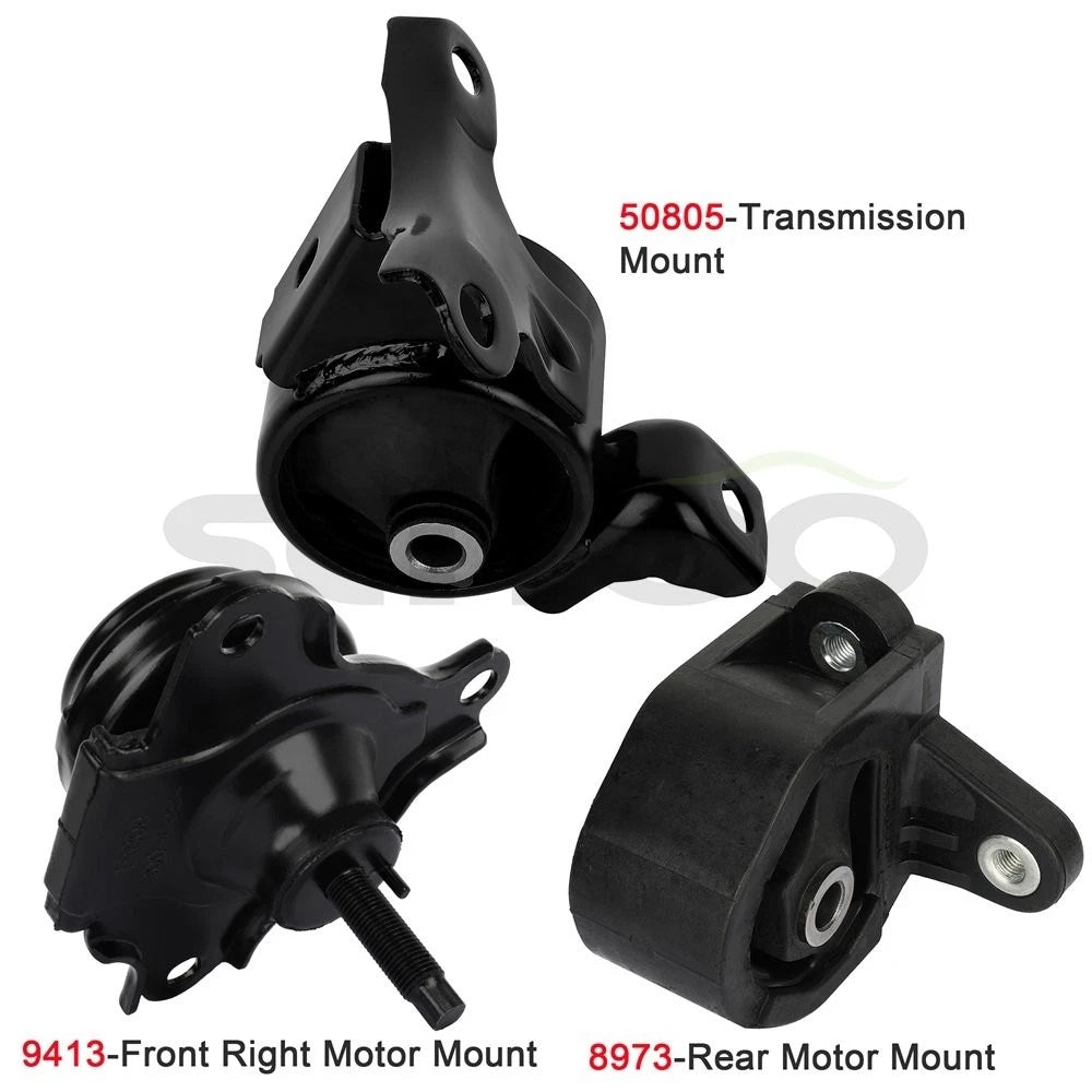 3X Engine Motor & Trans Mount for Honda Civic 2003–2005 (1.3L Hybrid)