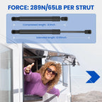 Gas Shocks for Chevrolet C16 (1955–1985) Gas Struts 12 in 65LB Lift
