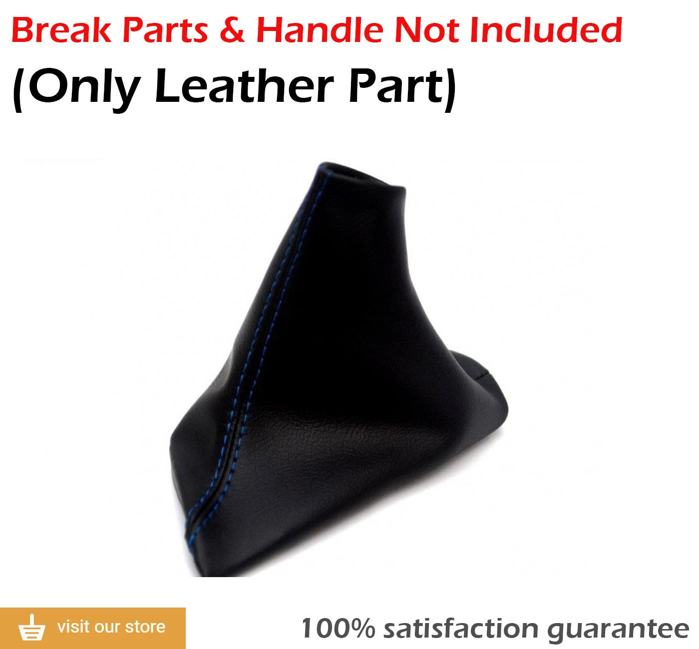 Emergency Brake Boot for Volvo S60 (2005–2008) Blue Stitch Leather Synthetic